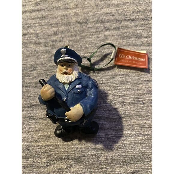 TJ's Christmas Cherish The Memories Santa Figurine Policemen - Picture 1 of 4